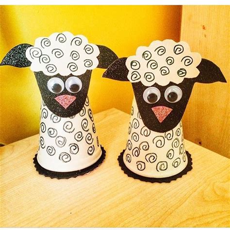 Sheep Paper Cup Craft For Kids Free Template Sheep Template For Preschool - Sheep Template For Preschool
