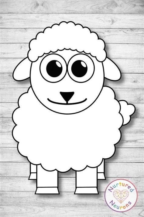 Sheep Template Free Printable Crafts On Sea Sheep Template For Preschool - Sheep Template For Preschool