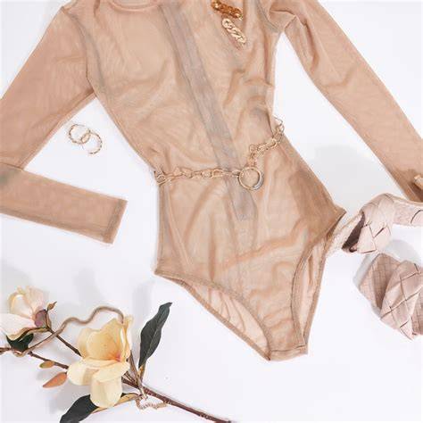 sheer nude bodysuit