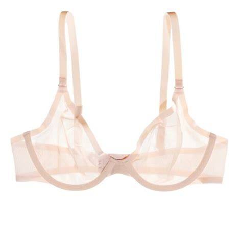 sheer nude bra