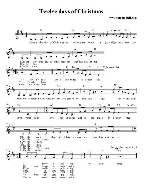 sheet music s christmas carols