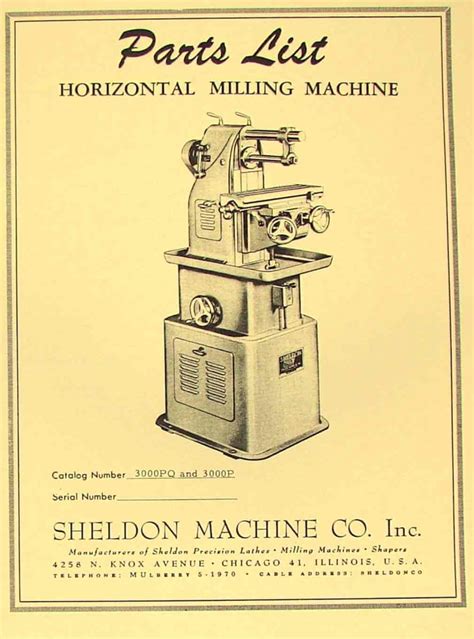 Sheldon Horizontal Milling Machine Manual