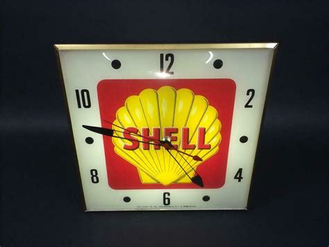 shell oil clock for sale eBay