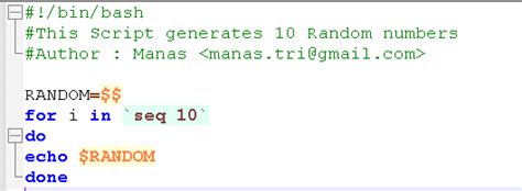 shell script to display a random number from a list