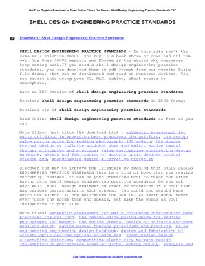 Download Shell Design Engineering Practice Standards 
