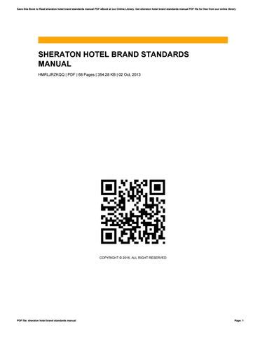 Read Online Sheraton Brand Standards Manual 
