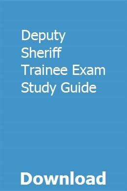 Download Sheriff Trainee Study Guide 