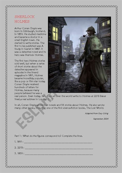 Sherlock Holmes Comprehension
