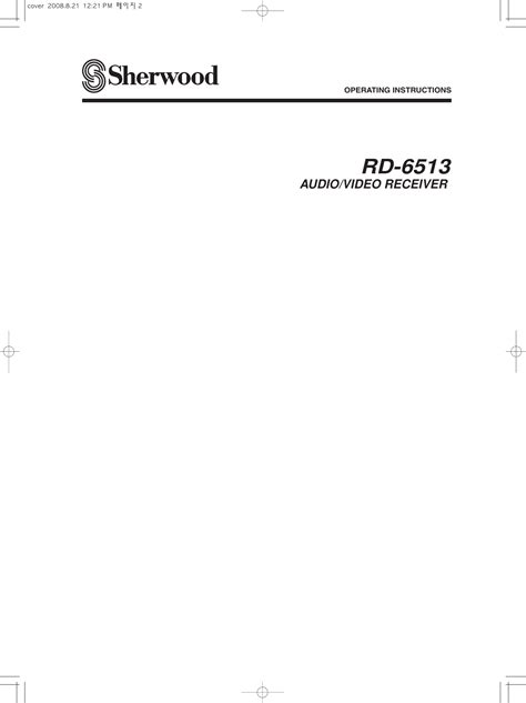Full Download Sherwood 6513 User Guide 