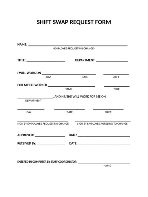 Shift Swap Form