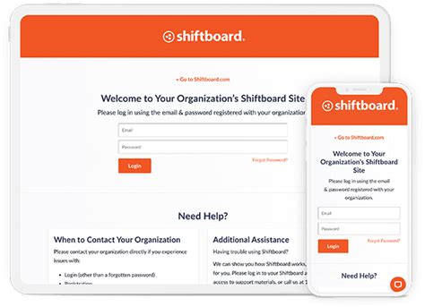 Shiftboard Log In