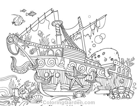 Ships Coloring Book For Grown Ups 1 Coloringartist Cargo Ship Coloring Pages - Cargo Ship Coloring Pages