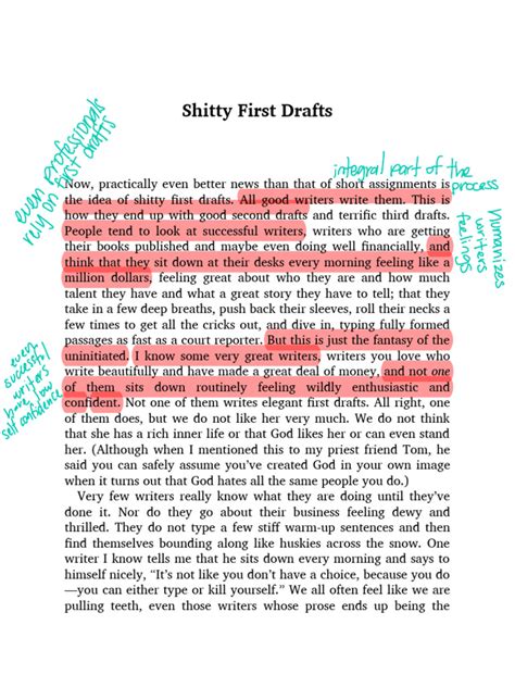 Shitty First Drafts