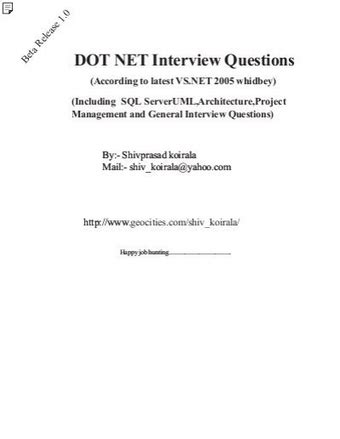 Full Download Shivprasad Koirala Interview Questions 5Th Edition 
