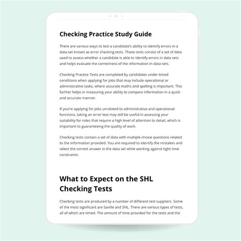 Shl Checking Test Practice