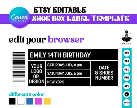 shoe box Google Search Shoe box, Label templates, Label templates