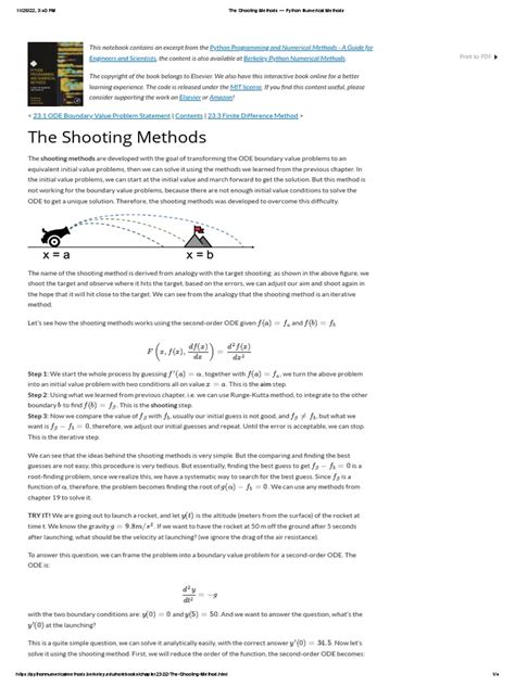 Read Online Shooting Methods For Numerical Solution Of Nonlinear File Type Pdf 