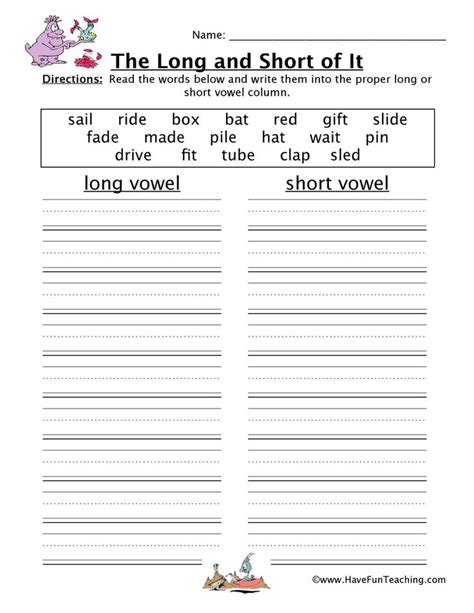 Short And Long Vowel Worksheet Tall Letters And Short Letters Worksheet - Tall Letters And Short Letters Worksheet