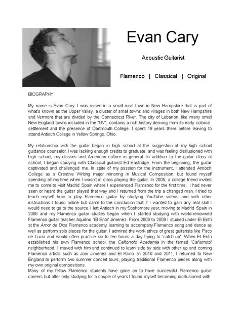 short autobiography example pdf
