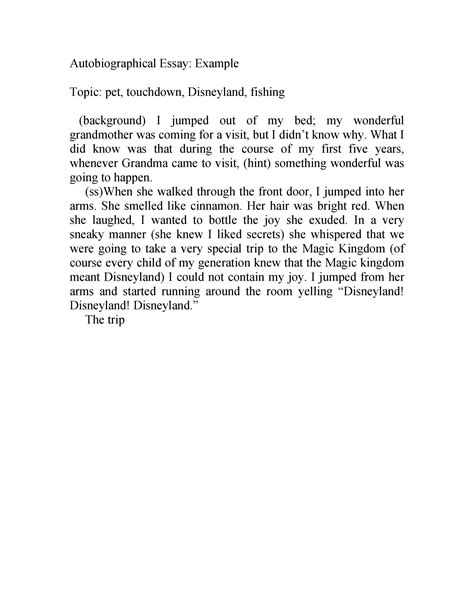 short autobiography examples for students