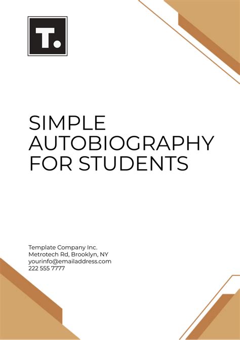 short autobiography for elementary students template