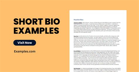 short bio sample pdf file