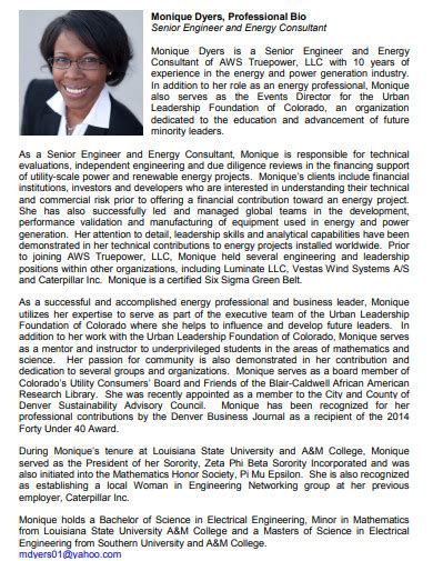 short biography engineer