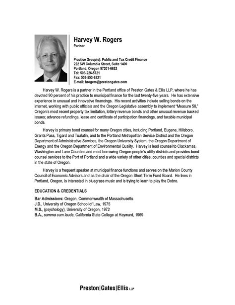 short biography example professional references