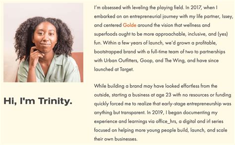 short biography examples professional portfolio