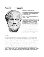 short biography of aristotle pdf viewer