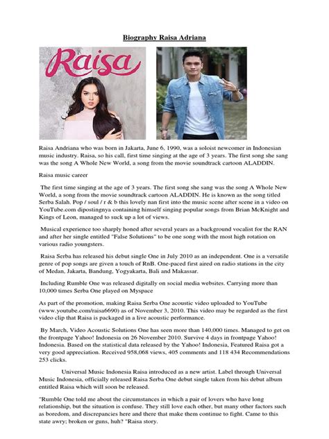 short biography raisa