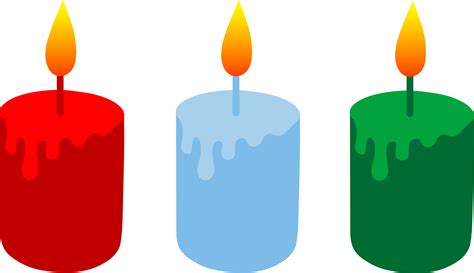 Short Candle With Flame Clip Art
