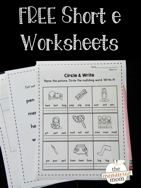Short E Worksheets The Measured Mom Short E Worksheets For First Grade - Short E Worksheets For First Grade