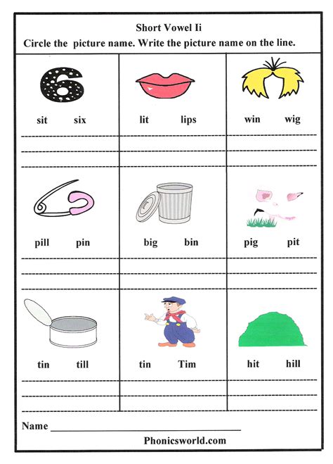 Short I Sound Words Printable Parents I Vowel Words With Pictures - I Vowel Words With Pictures