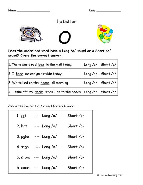 Short O And Long O Worksheets Cvc And Long O Worksheet - Long O Worksheet