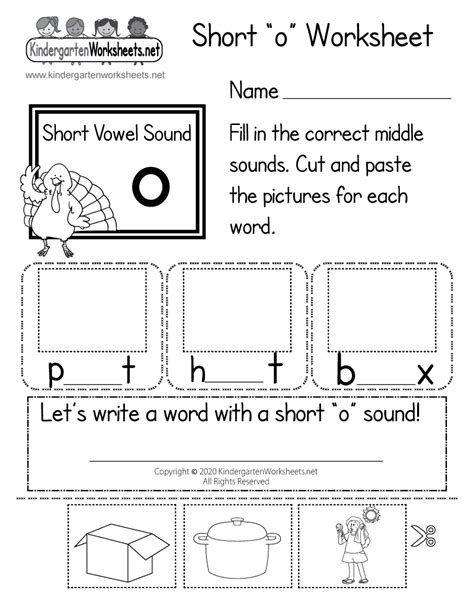 Short O Worksheets For Kindergarten   Free Printable Short O Cvc Words Cut And - Short O Worksheets For Kindergarten