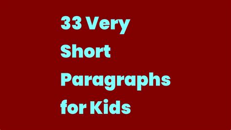 Short Paragraphs For Kids   33 Very Short Paragraphs For Kids Preservearticles Com - Short Paragraphs For Kids