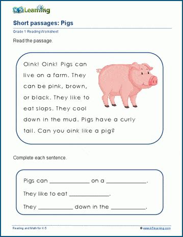 Short Passages Worksheets K5 Learning Fill In The Blanks For Kindergarten - Fill In The Blanks For Kindergarten
