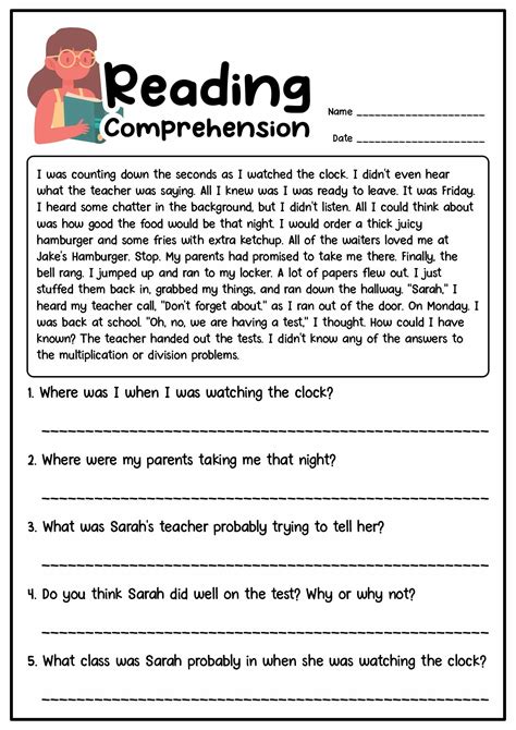 Short Stories With Questions Ereading Worksheets Short Stories For Grade 7 - Short Stories For Grade 7