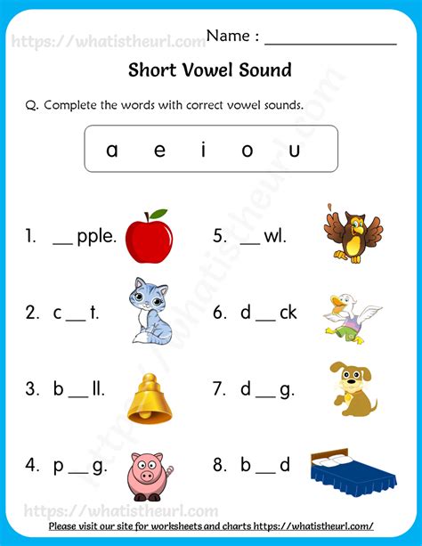 Short Vowel Sound 1st Grade Ela Worksheets And Short Vowel 1st Grade Worksheet - Short Vowel 1st Grade Worksheet
