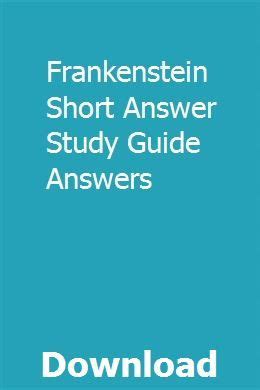 Full Download Short Answer Study Guide Frankenstein 