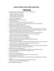 Read Short Answer Study Guide Questions Hamlet 