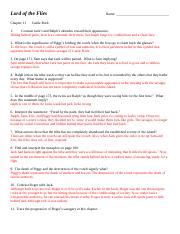 Read Online Short Answer Study Guide Questions Lord Of The Flies Answers 