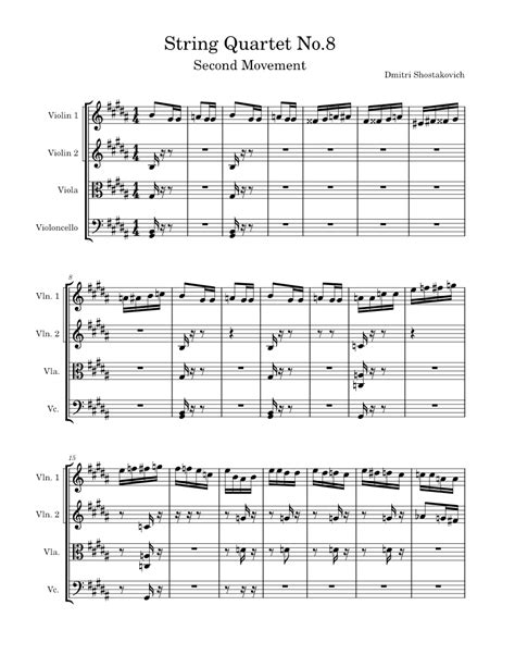 Shostakovich String Quartet No 8 Landmarks In Music Since 1950