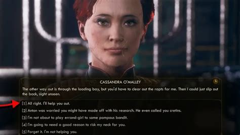 should i help cassandra outer worlds