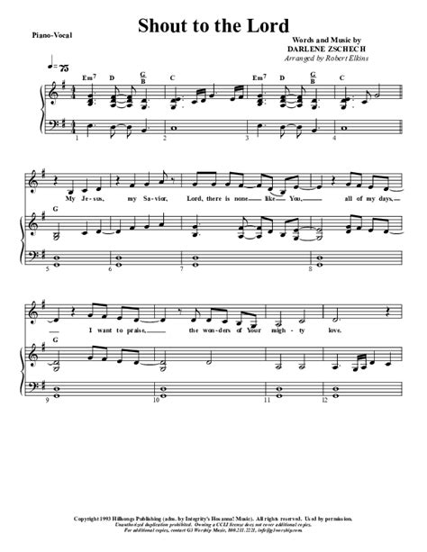 Full Download Shout To The Lord A E A E D 