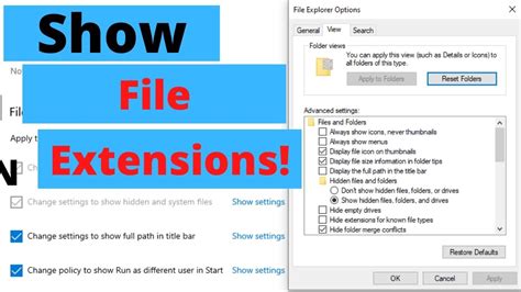 show all file extensions