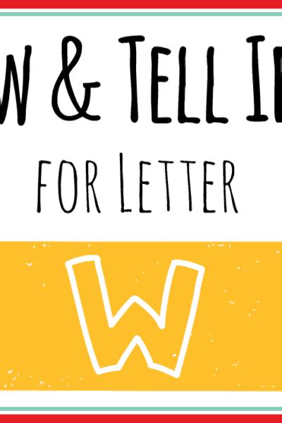 Show And Tell Letter W 115 Ideas Mary Objects That Start With W - Objects That Start With W