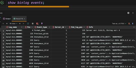 Show Binlog Events Limit