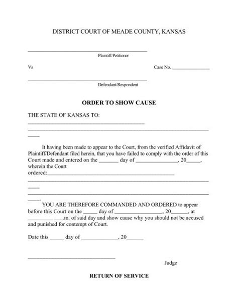 show cause court